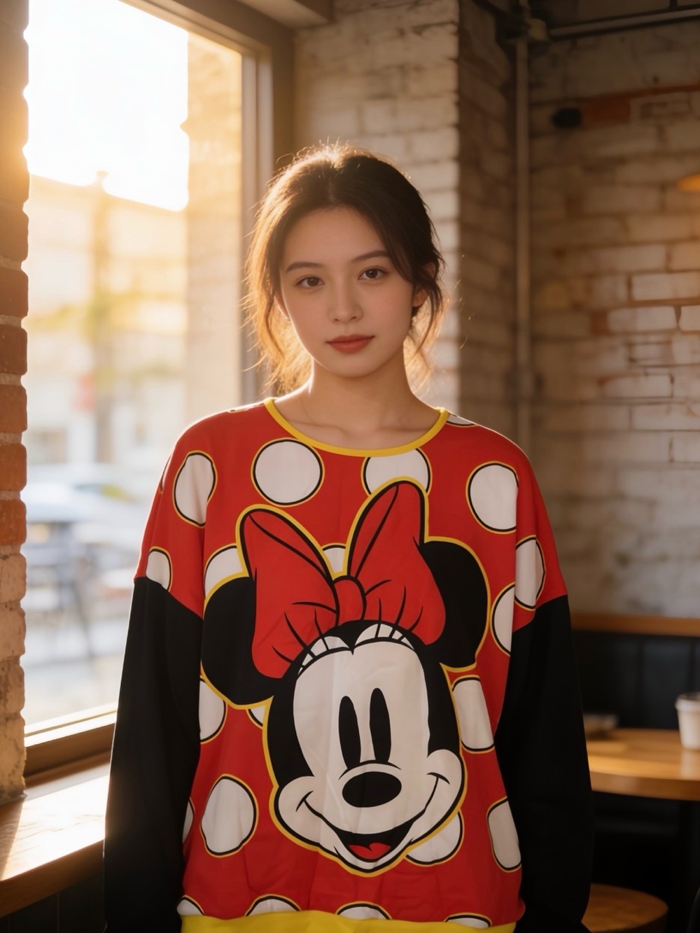 Red Minnie Mouse Graphic Pullover Top - Women reverse